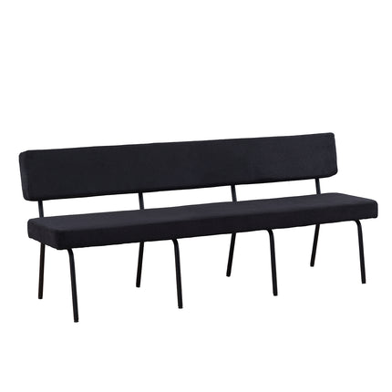 Eetkamerbank Wendy 200cm zwart stof