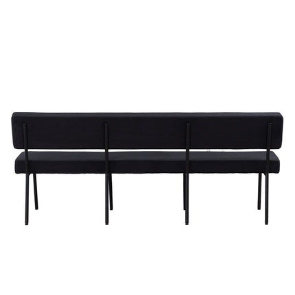 Eetkamerbank Wendy 200cm zwart stof