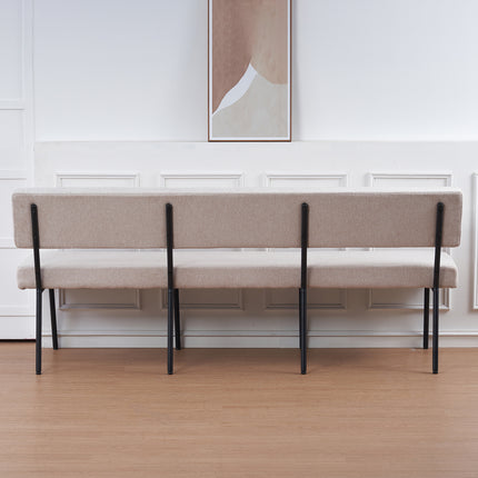 Eetkamerbank Wendy 200cm zand stof