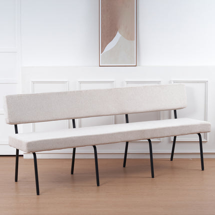 Eetkamerbank Wendy 200cm zand stof