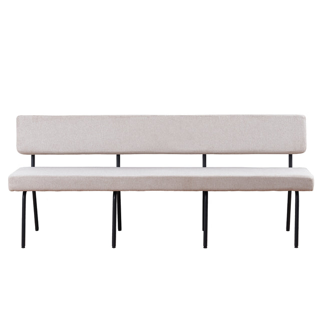 Eetkamerbank Wendy 200cm zand stof