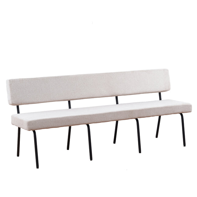 Eetkamerbank Wendy 200cm zand stof