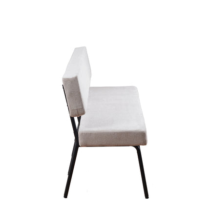 Eetkamerbank Wendy 200cm zand stof