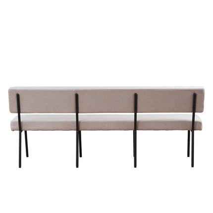 Eetkamerbank Wendy 200cm zand stof