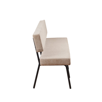 Eetkamerbank Wendy 220cm beige stof