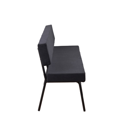 Eetkamerbank Wendy 220cm zwart stof