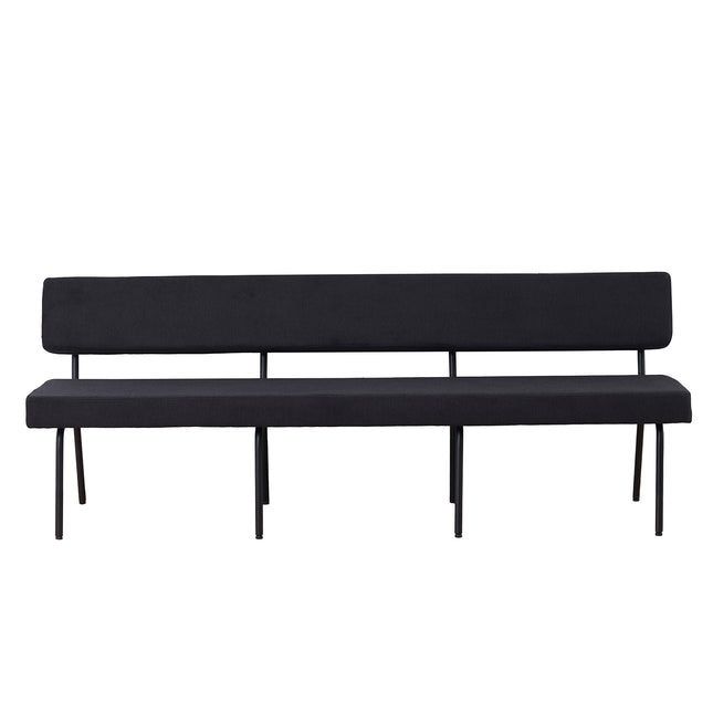 Eetkamerbank Wendy 220cm zwart stof