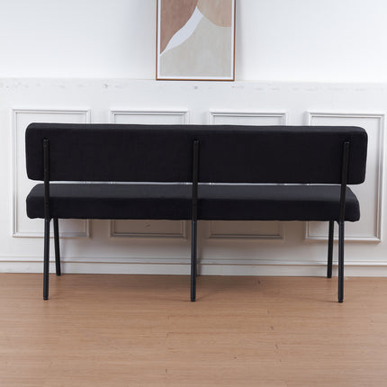 Eetkamerbank Wendy 160cm zwart stof
