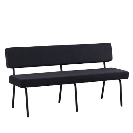 Eetkamerbank Wendy 160cm zwart stof