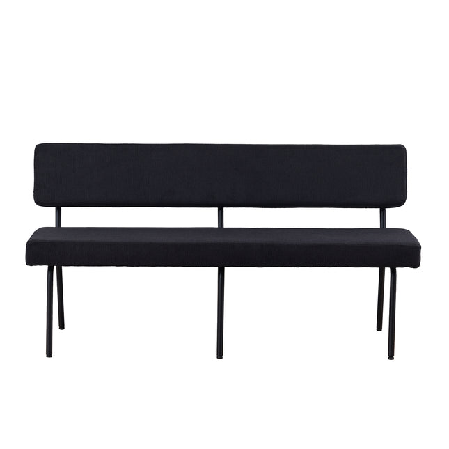 Eetkamerbank Wendy 160cm zwart stof