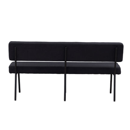 Eetkamerbank Wendy 160cm zwart stof