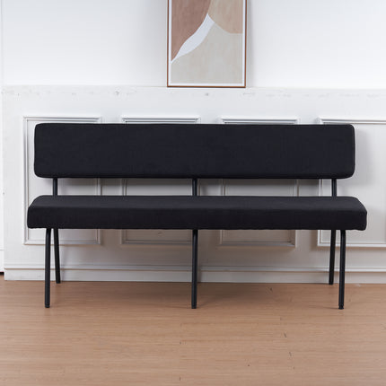 Eetkamerbank Wendy 160cm zwart stof