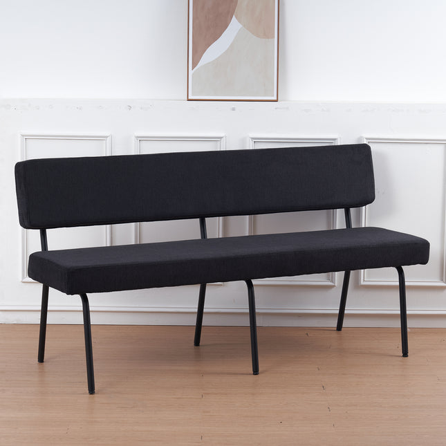 Eetkamerbank Wendy 160cm zwart stof