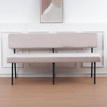 Eetkamerbank Wendy 160cm zand stof