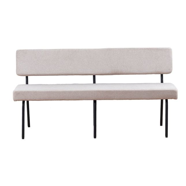Eetkamerbank Wendy 160cm zand stof