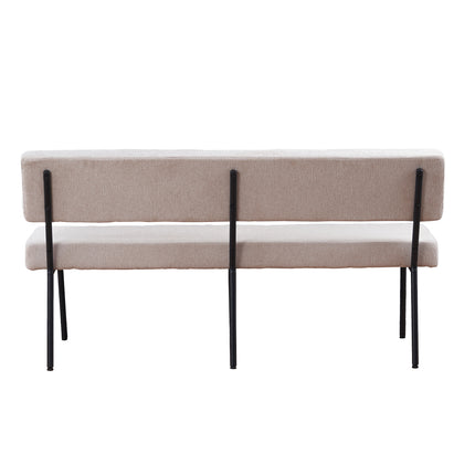 Eetkamerbank Wendy 160cm zand stof