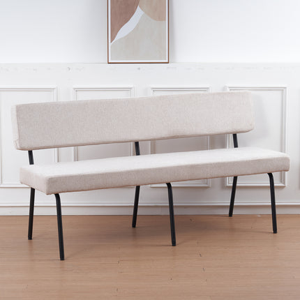 Eetkamerbank Wendy 160cm zand stof