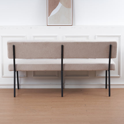Eetkamerbank Wendy 160cm zand stof