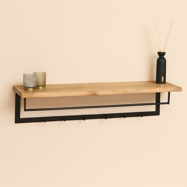 Kapstok Dexter mangohout lichtbruin 100cm
