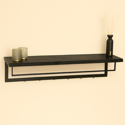 Kapstok Dexter mangohout zwart 100cm