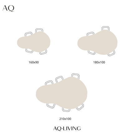 Eettafel organisch Jillian 210cm bruin eiken fineer