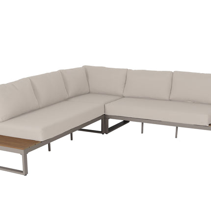 Loungebank tuin Pippa beige aluminium 270cm