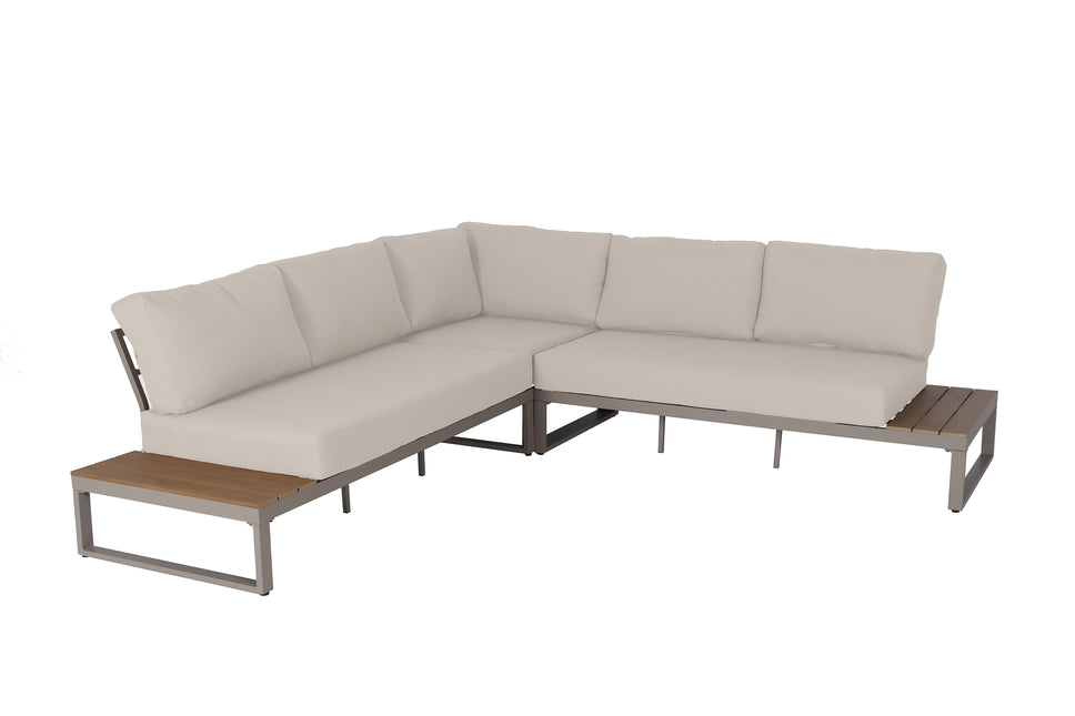 Loungebank tuin Pippa beige aluminium 270cm