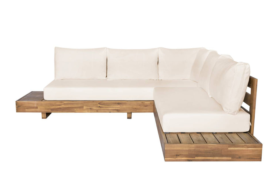 Loungebank tuin Charlie beige acaciahout 230cm