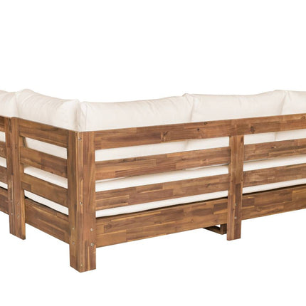 Loungebank tuin Charlie beige acaciahout 230cm