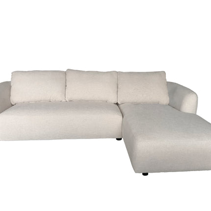 Hoekbank Hudson 280cm chenille beige rechts