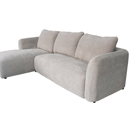 Hoekbank Hudson 280cm chenille grijs links