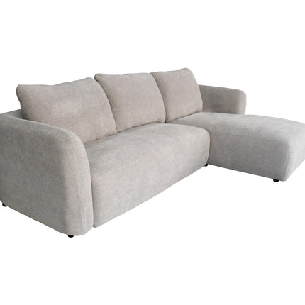 Hoekbank Hudson 280cm chenille grijs rechts