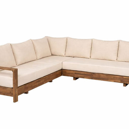 Loungebank tuin Lahon beige acaciahout 250cm