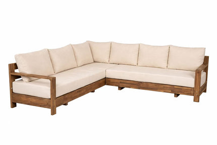 Loungebank tuin Lahon beige acaciahout 250cm