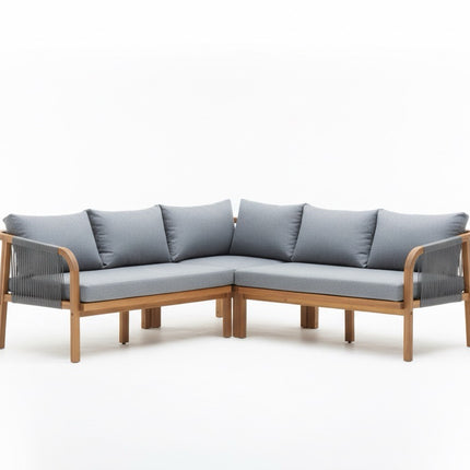 Loungebank tuin Lindy donkergrijs acaciahout 210cm