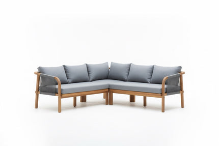 Loungebank tuin Lindy donkergrijs acaciahout 210cm