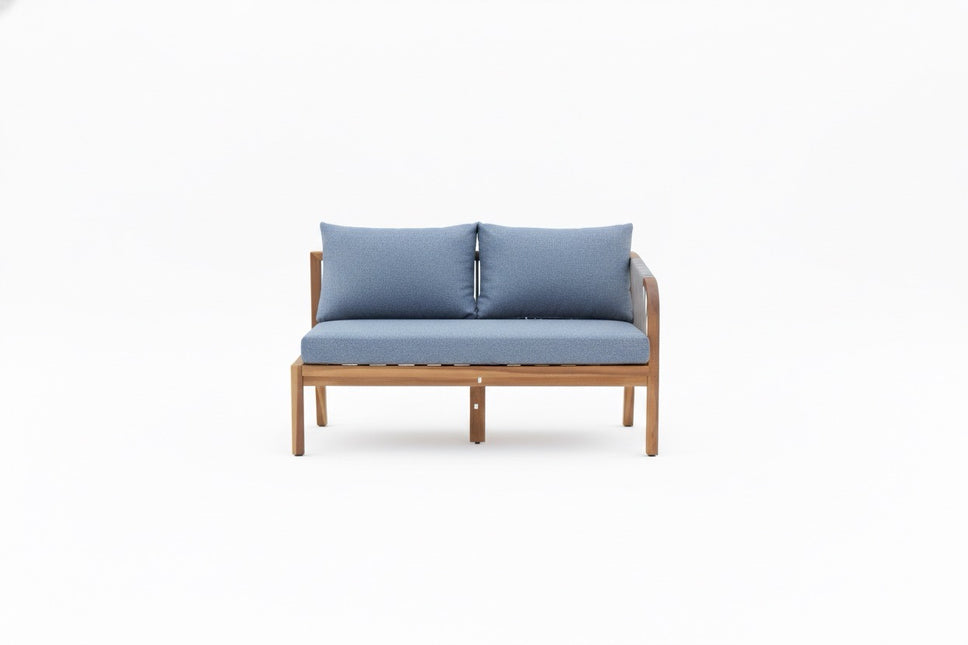 Loungebank tuin Lindy donkergrijs acaciahout 210cm