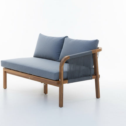 Loungebank tuin Lindy donkergrijs acaciahout 210cm