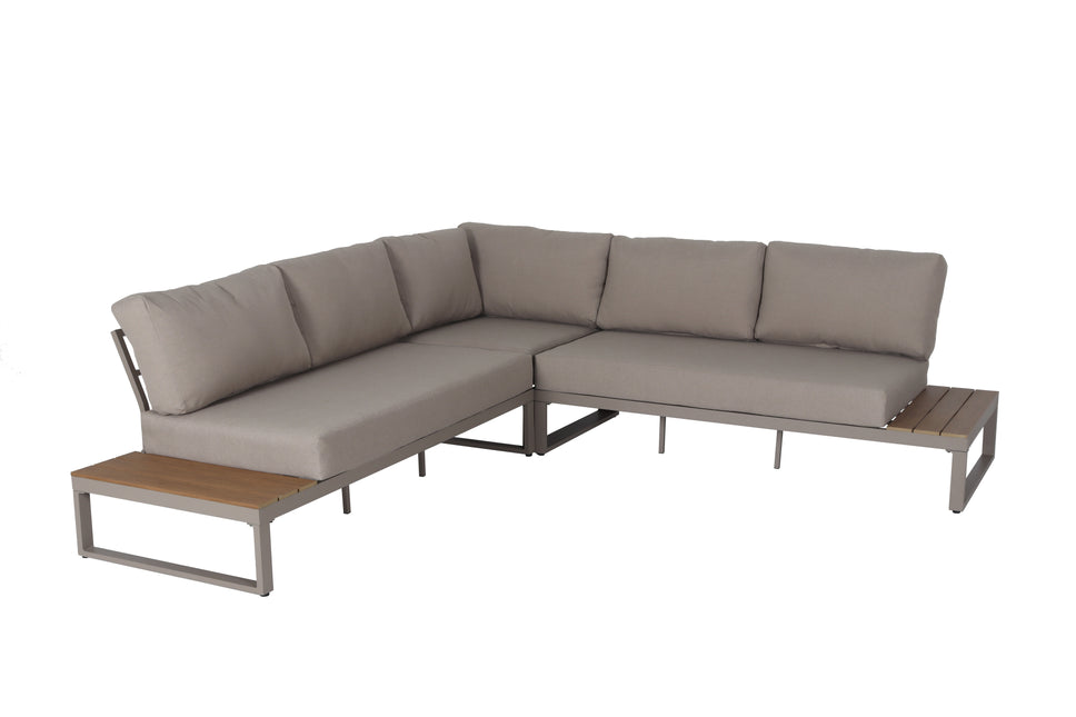 Loungebank tuin Pippa beige aluminium 270cm