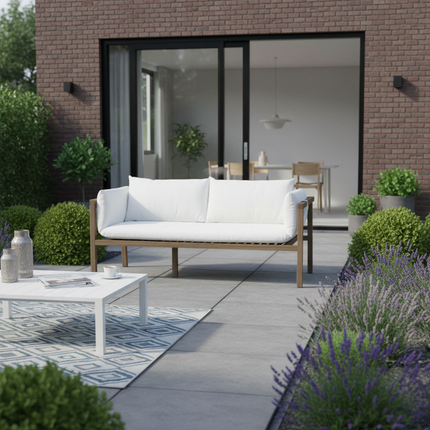 Tuinbank Xandra beige acaciahout 169cm