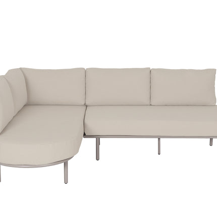 Loungebank tuin Palma beige aluminium 270cm