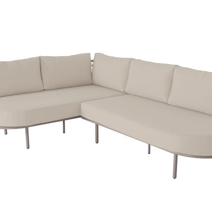 Loungebank tuin Palma beige aluminium 270cm