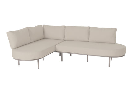Loungebank tuin Palma beige aluminium 270cm