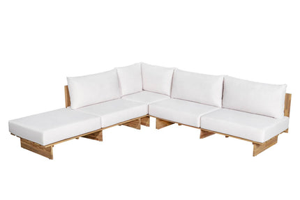 Loungebank tuin Benito beige acaciahout 240cm