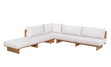 Loungebank tuin Benito beige acaciahout 270cm