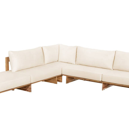 Loungebank tuin Benito beige acaciahout 270cm