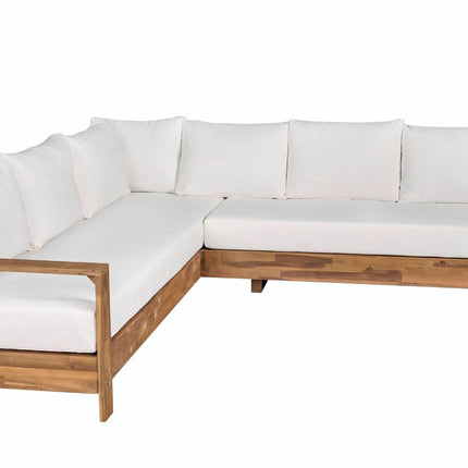 Loungebank tuin Boris beige acaciahout 220cm