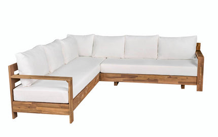 Loungebank tuin Boris beige acaciahout 220cm