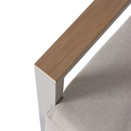 Loungebank tuin Brava beige aluminium 253cm