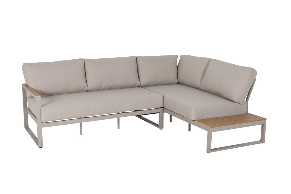 Loungebank tuin Brava beige aluminium 253cm
